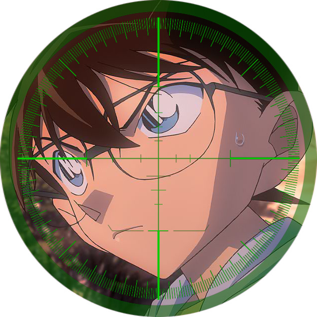 名侦探柯南剧场版——#纯黑的恶梦#动画予告修改头像。瞄准镜下的米娜[嘻嘻]帅呆