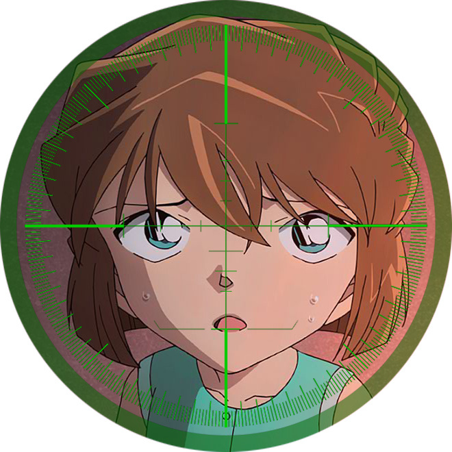 名侦探柯南剧场版——#纯黑的恶梦#动画予告修改头像。瞄准镜下的米娜[嘻嘻]帅呆