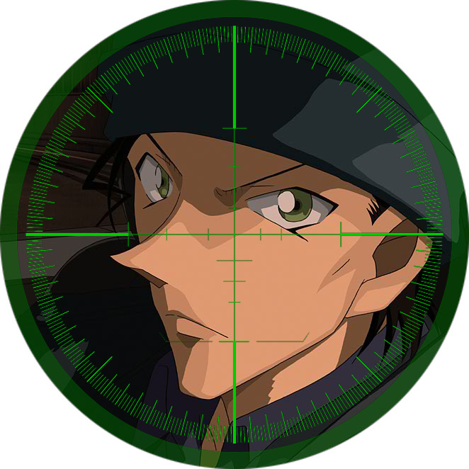 名侦探柯南剧场版——#纯黑的恶梦#动画予告修改头像。瞄准镜下的米娜[嘻嘻]帅呆