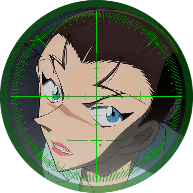 名侦探柯南剧场版——#纯黑的恶梦#动画予告修改头像。瞄准镜下的米娜[嘻嘻]帅呆