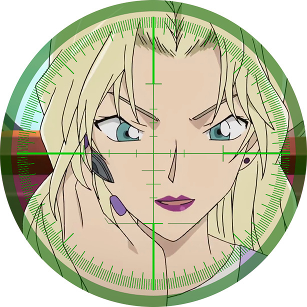 名侦探柯南剧场版——#纯黑的恶梦#动画予告修改头像。瞄准镜下的米娜[嘻嘻]帅呆