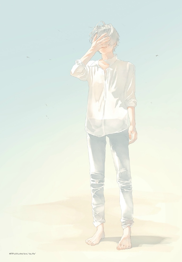 唯美插画，白衣少年系列
仿佛能从画中看到少年的灵魂[花心]