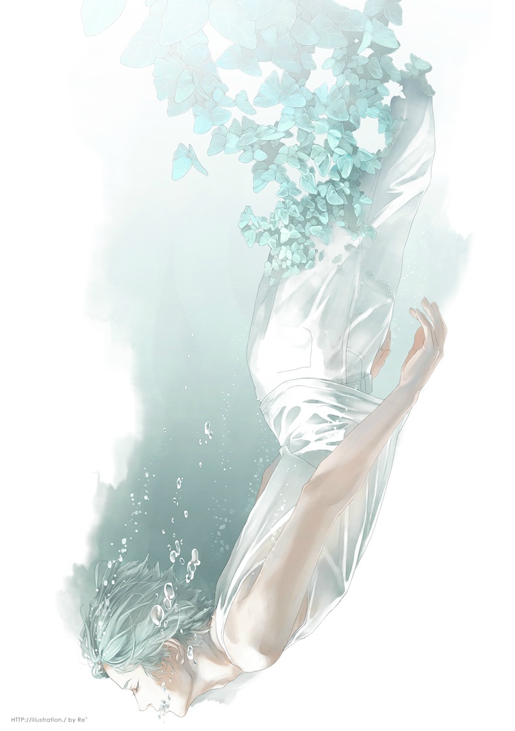 唯美插画，白衣少年系列
仿佛能从画中看到少年的灵魂[花心]