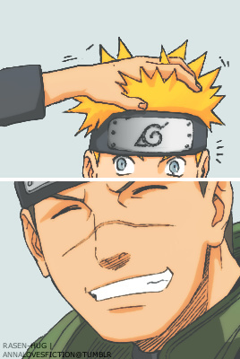 #话语# ＂鸣人，你过来一下，有东西要给你......恭喜你，你毕业了。＂还记得那时的伊鲁卡森森吗？