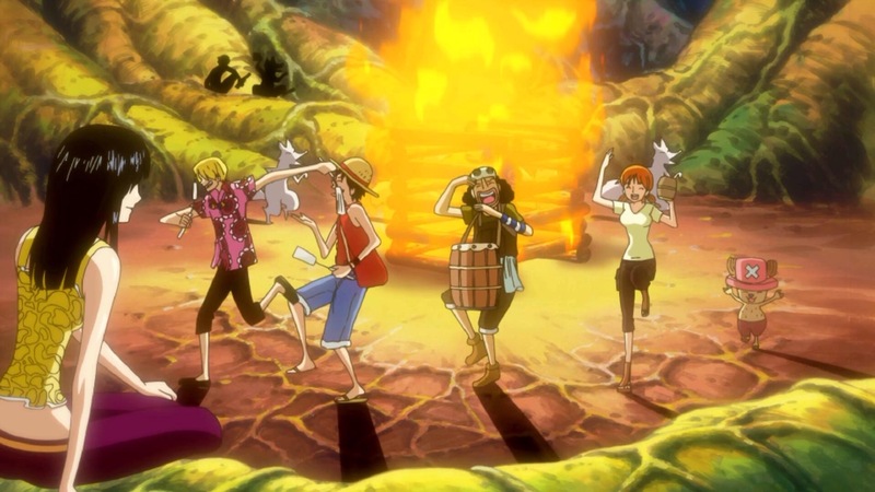 #草帽一伙#营火晚会，还有什么比Party跟开心的[哈哈]