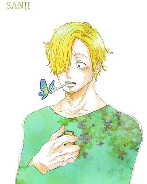 海贼男神水彩肖像，心动不[花心]