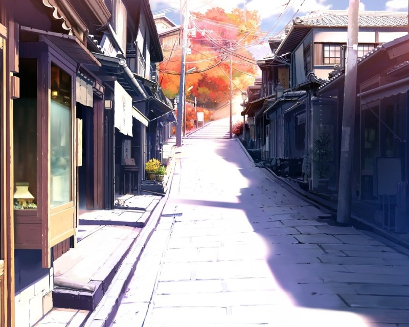 二次元的街道，总是静静的。[嘻嘻]#二次元三次元#