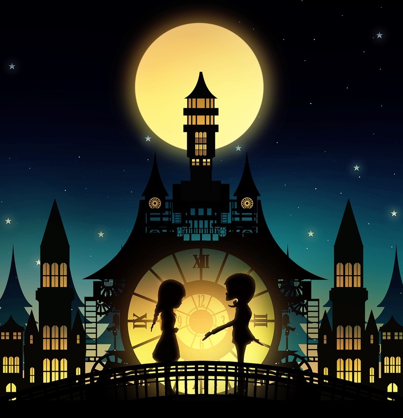 日本插画师 ハラダミユキ的插画作品，冷暖鲜明的格调背景，好美。[嘻嘻]