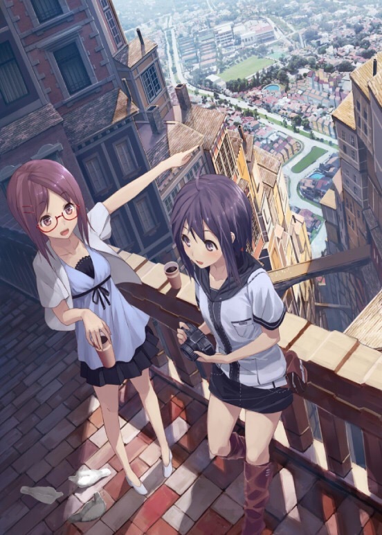 插画师泉彩三日目的场景系列插画作品，超时代萝莉的视觉感，好美。[嘻嘻]