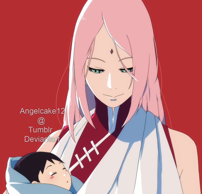 画师angelcake12的火影系列插画作品，画风里满满的爱。[嘻嘻]