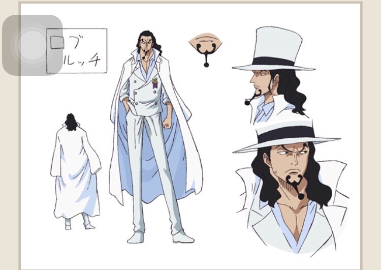  古雷古先生的超级op讲座来了[哈哈]
作为cp0的成员，在op新的剧场版中罗布路奇也会出现，他的胡子像是世界政府的标志 ，根据尾田笔记，似乎还会摇动，而他的鸽子，和两年前比也有变化； 另一方面，马屁滚蛋斯潘达姆也会出现，不过这一次他是作为路奇的下属[怒]
出自：op官网 グレッグ