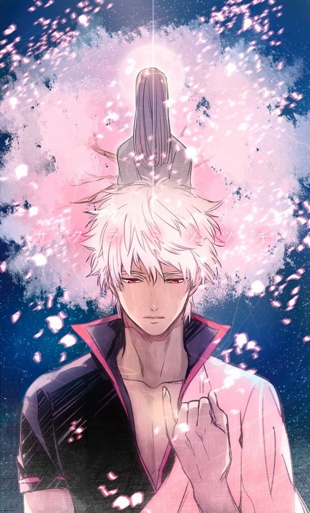 日本画师138的银魂系列插画作品，银他妈真的美如画！[嘻嘻]