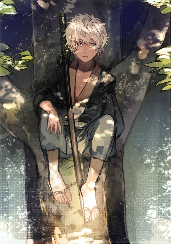 日本画师138的银魂系列插画作品，银他妈真的美如画！[嘻嘻]