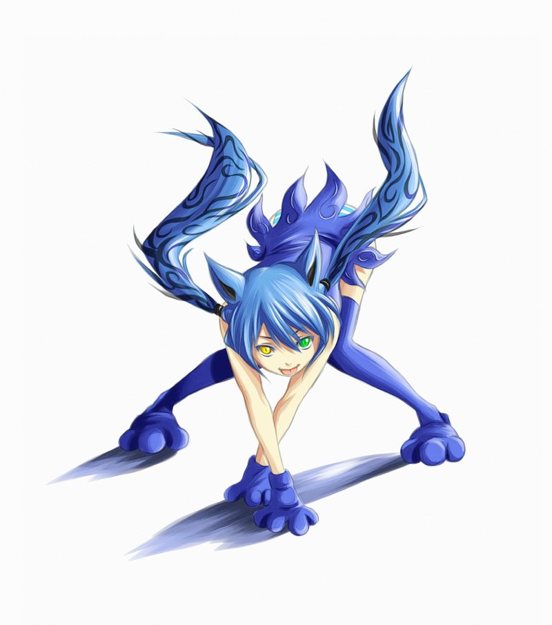 尾兽拟人化，很有创意，一万个赞[嘻嘻]