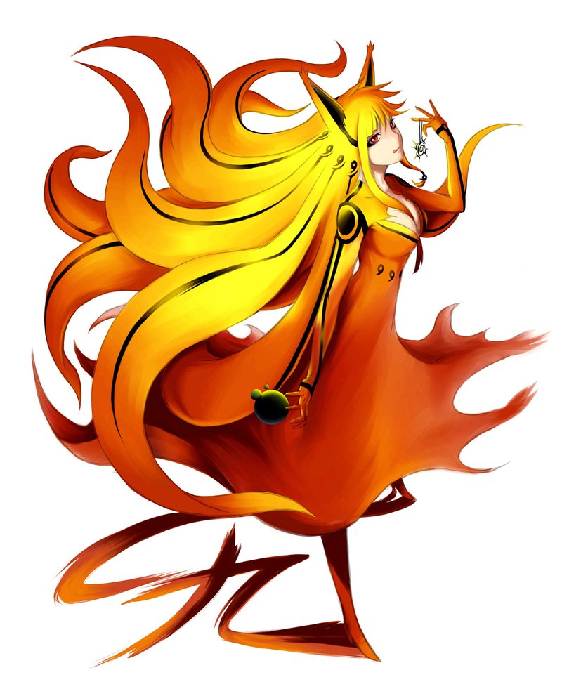 尾兽拟人化，很有创意，一万个赞[嘻嘻]