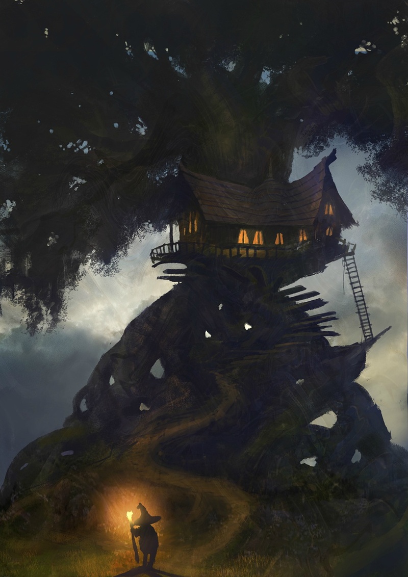 日本画师よー清水的场景插画作品，好美的梦幻意境[嘻嘻]