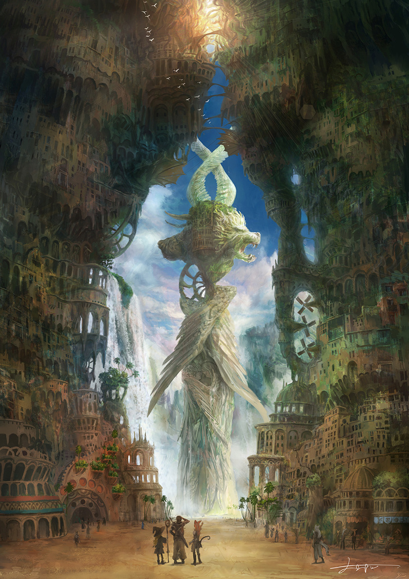 日本画师よー清水的场景插画作品，好美的梦幻意境[嘻嘻]