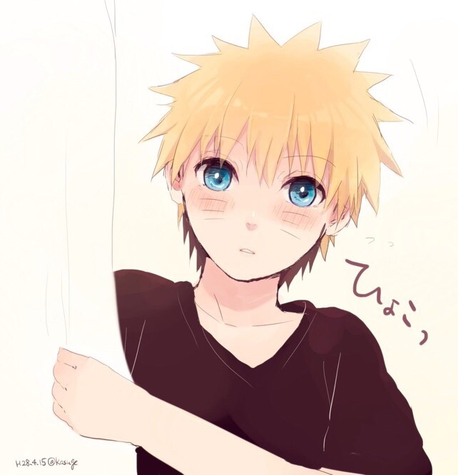 画师kasuge的鸣人系列插画，画风温暖，鸣人的笑容好很治愈。[嘻嘻]