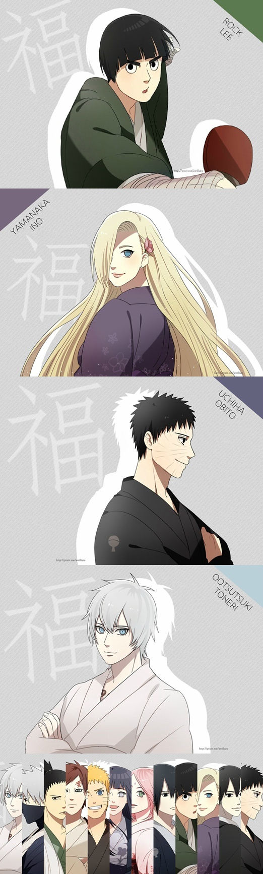 画师アリ笔下的火影套图插画作品，画风很棒，每一个都很赞。[嘻嘻]