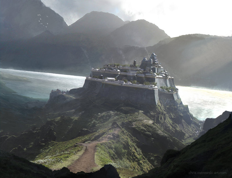 波兰画师najtkriss绘制的场景插画作品，美腻，赞一个[嘻嘻]