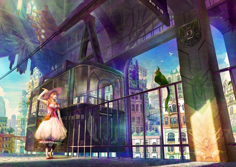 画师kaitan笔下的插画作品，梦幻的世界，每一幅画都藏着一个故事，好美。[嘻嘻]