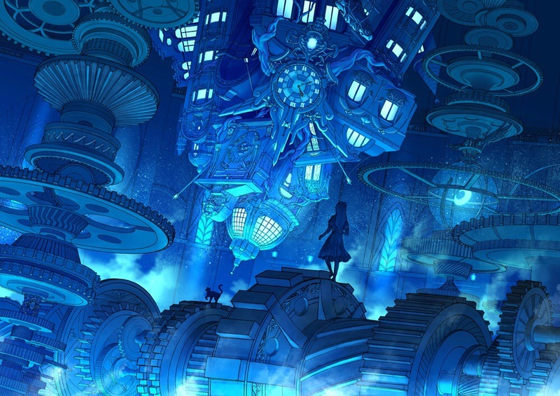 画师kaitan笔下的插画作品，梦幻的世界，每一幅画都藏着一个故事，好美。[嘻嘻]