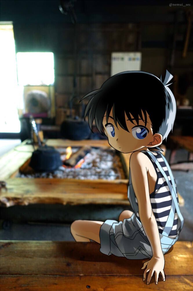 画师ねむい 绘制的“带着柯南去旅行”系列。
好想和他做一些不可描述的事情，但是又害怕会有生命危险[笑cry]