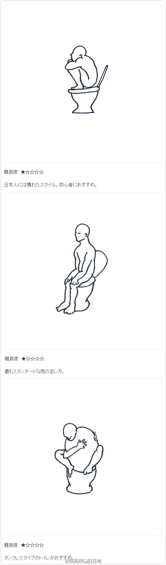 日本一个超级神经病网站更新的《便便48》
48种不同的上厕所姿势，已更新24种，另外24种待解禁[哈哈]（莫名地很期待是怎么回事？？[吃惊]）