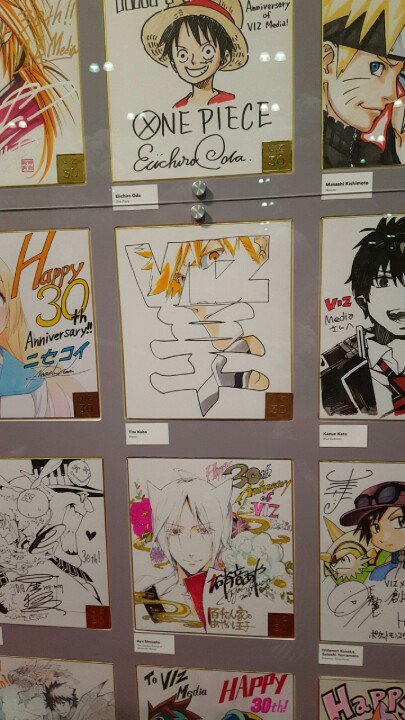 VIZ Media 30周年各作家贺图。岸本齐史、久保带人、尾田荣一郎、矢泽爱、星野桂、荒川弘、林田球、鸟山明、井上雄彦、浦泽直树等一大波作者所绘制的贺图。