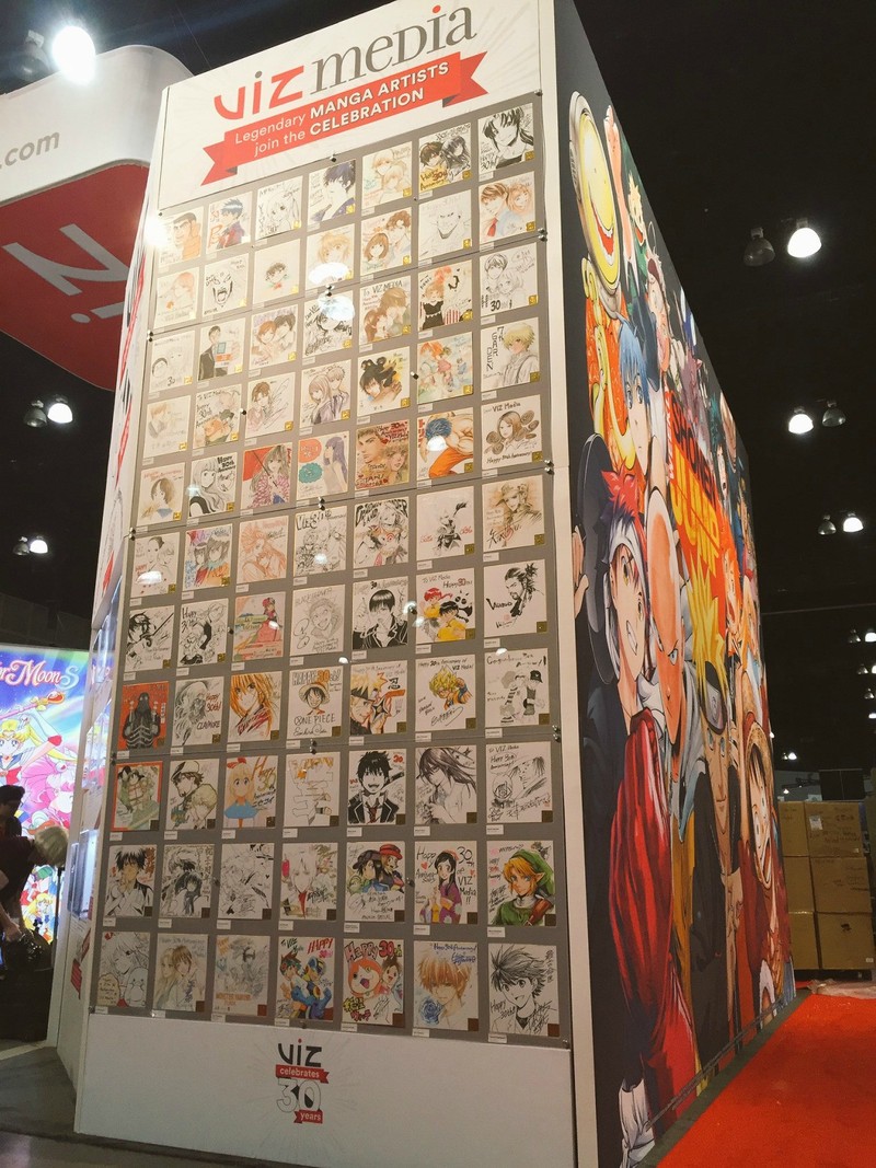 VIZ Media 30周年各作家贺图。岸本齐史、久保带人、尾田荣一郎、矢泽爱、星野桂、荒川弘、林田球、鸟山明、井上雄彦、浦泽直树等一大波作者所绘制的贺图。