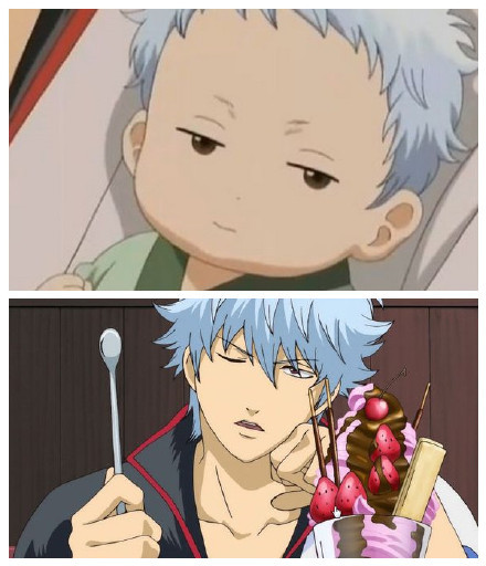 动漫人物小时候和长大后对比照，你想要把谁抱回家？[害羞]
柯南那个简直就是一模一样啊！
银魂这个我确定是假的，那个分明就是他的私生子