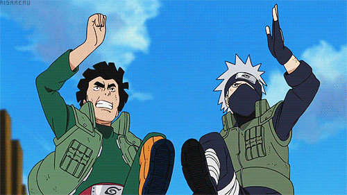 好基友，一辈子[嘻嘻]
卡卡西和迈特凯[嘻嘻]