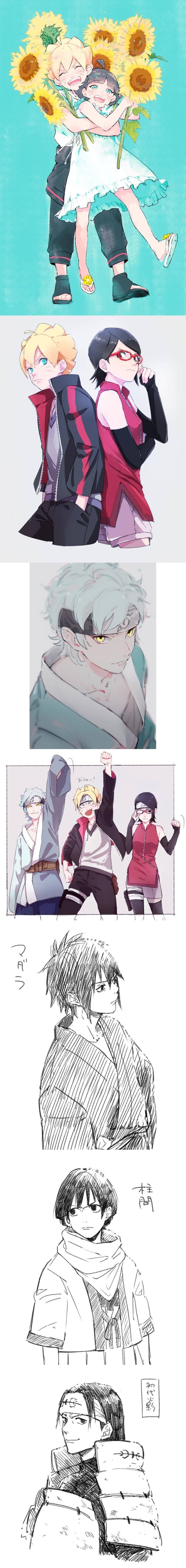 火影同人美图，少见各种CP组合[嘻嘻]