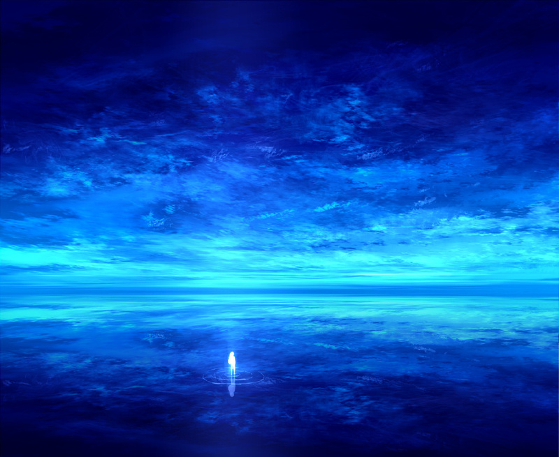 #二次元美景# 悠远的长空，静谧的暗夜，神秘的大千世界[悲伤]