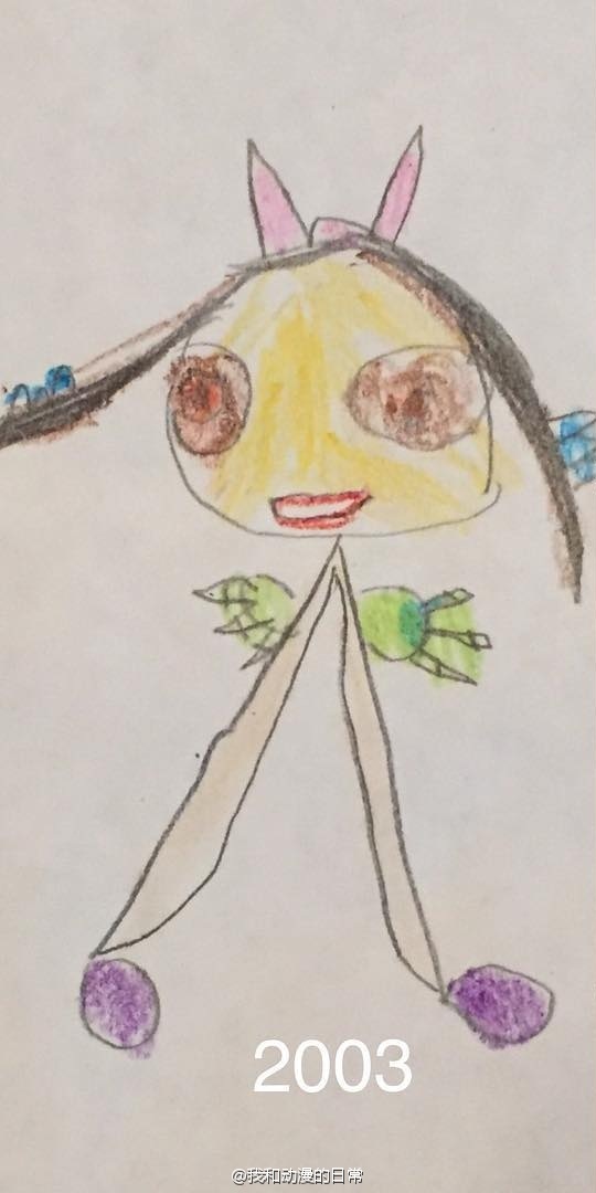 国外妹子晒出自己13年前和现在的画工对比图。
好像也没什么不对[思考]