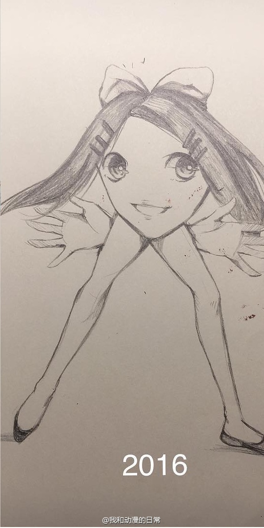 国外妹子晒出自己13年前和现在的画工对比图。
好像也没什么不对[思考]