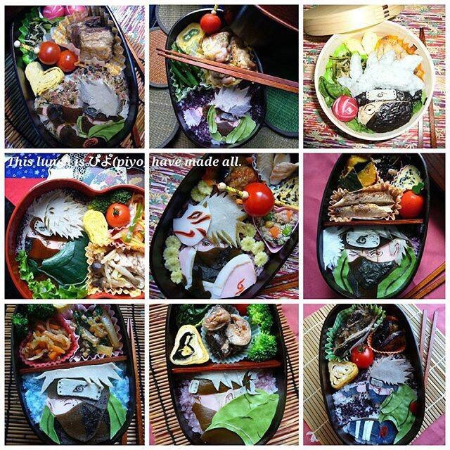 网上一个大触做的动漫便当！火影、银魂、死神、夏目、黑执事、无头骑士异闻录、free、海贼王，创意无限，每一个都好棒！[嘻嘻]