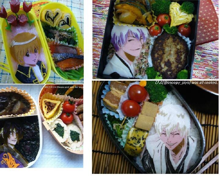 网上一个大触做的动漫便当！火影、银魂、死神、夏目、黑执事、无头骑士异闻录、free、海贼王，创意无限，每一个都好棒！[嘻嘻]