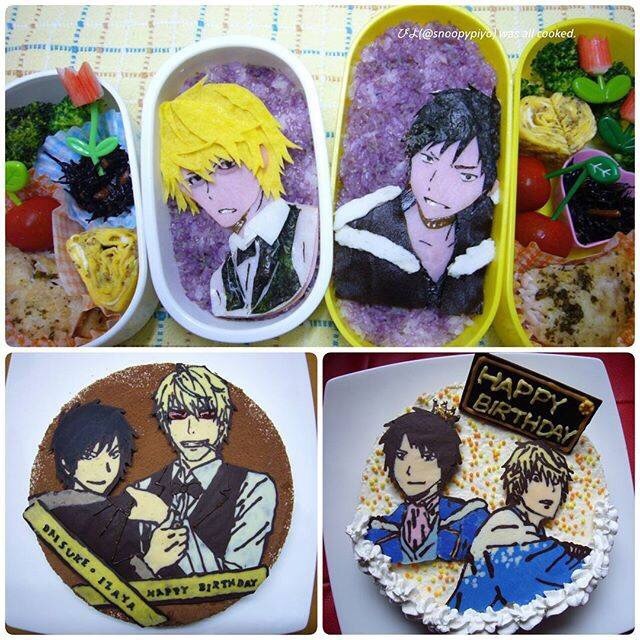 网上一个大触做的动漫便当！火影、银魂、死神、夏目、黑执事、无头骑士异闻录、free、海贼王，创意无限，每一个都好棒！[嘻嘻]