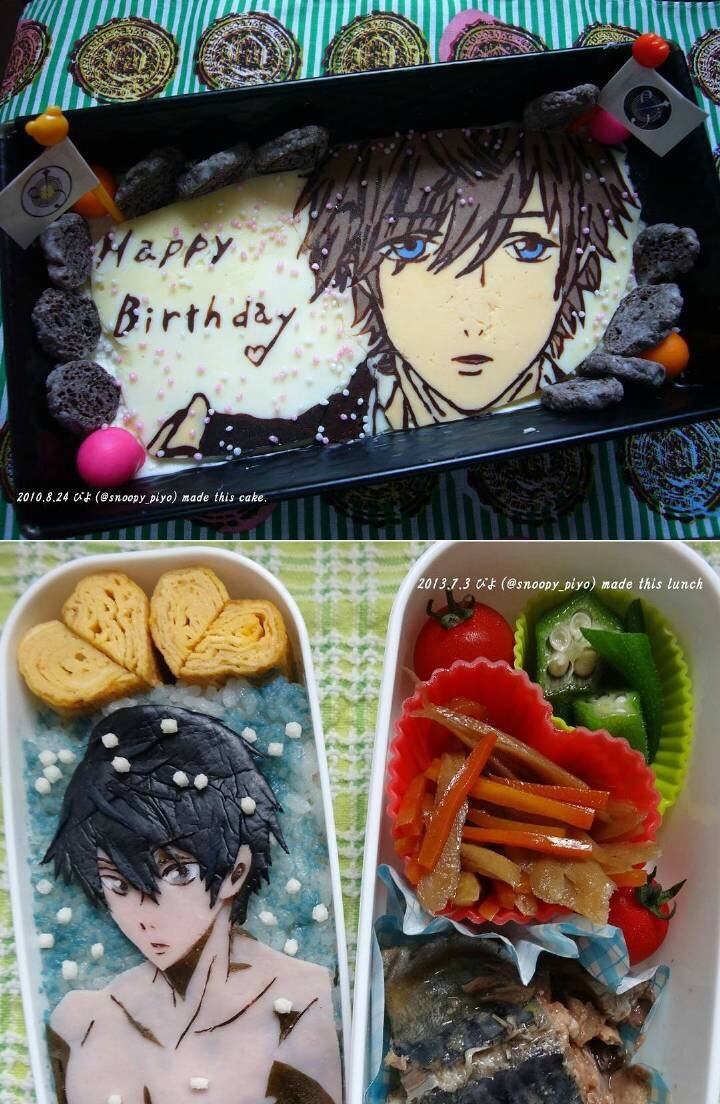 网上一个大触做的动漫便当！火影、银魂、死神、夏目、黑执事、无头骑士异闻录、free、海贼王，创意无限，每一个都好棒！[嘻嘻]