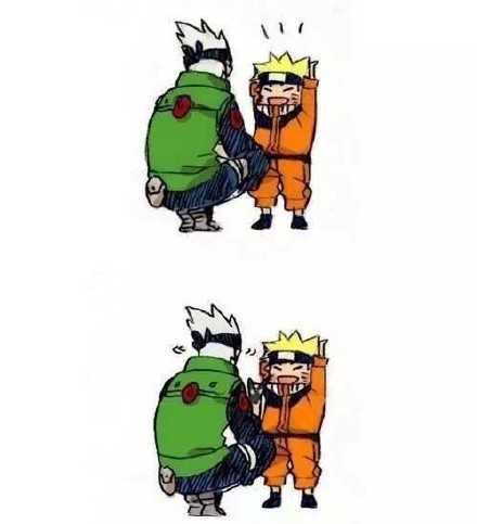 好温馨，鸣人和卡卡西像父子一样的感情[悲伤]