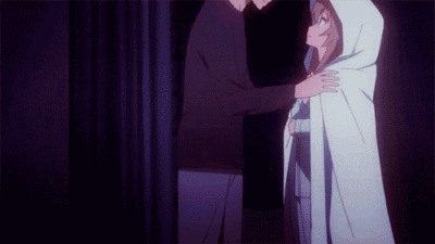 动漫里那些情侣接吻的场景，简直少女心炸裂！！[嘻嘻]